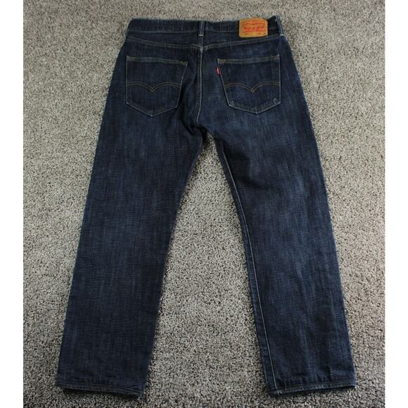 Levis 501 Jeans Men 34x32 Blue Classic Fit Straight Leg Denim Pants Actual 33x28 - Picture 12 of 12